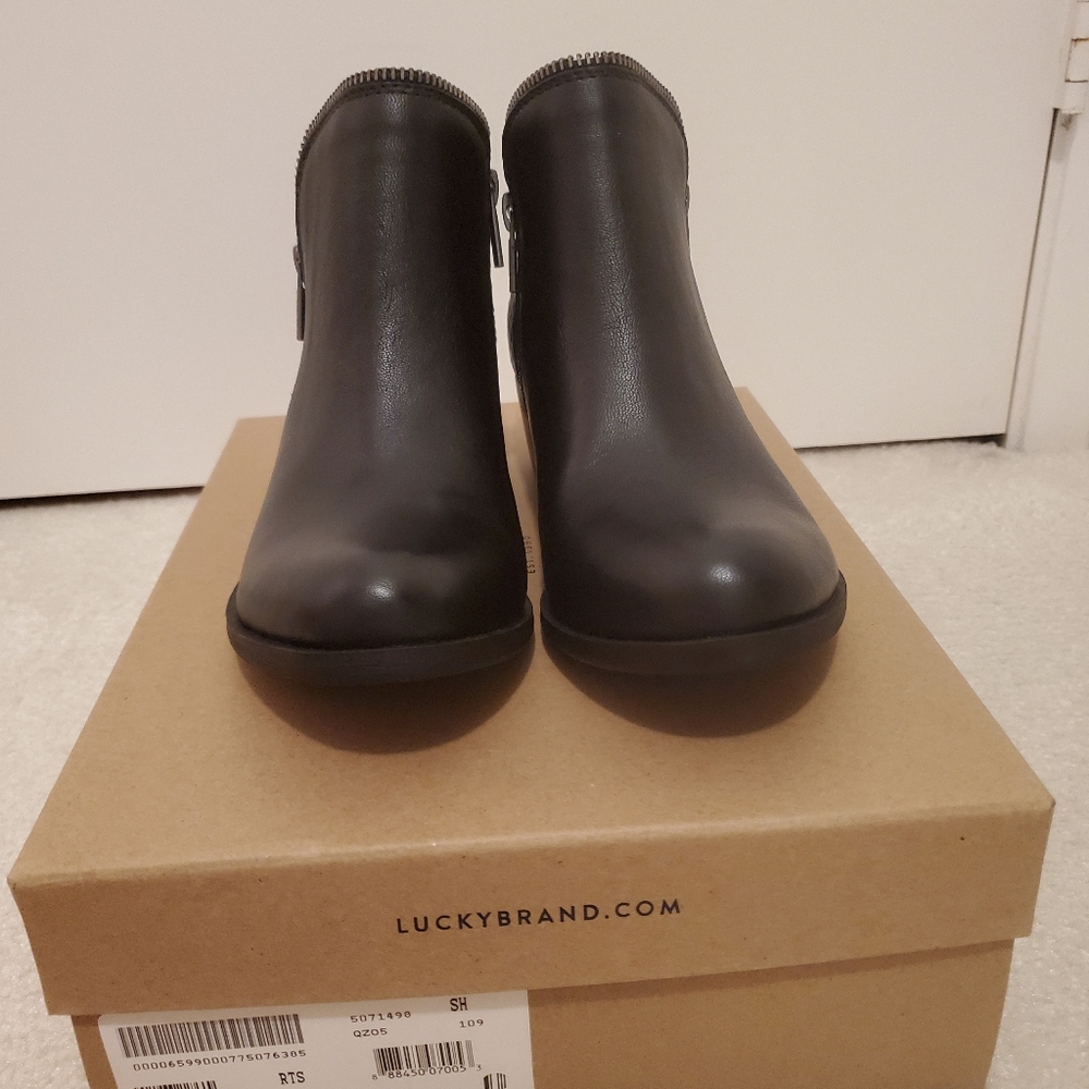 Lucky Brand Bartalino Boots Black New 6.5